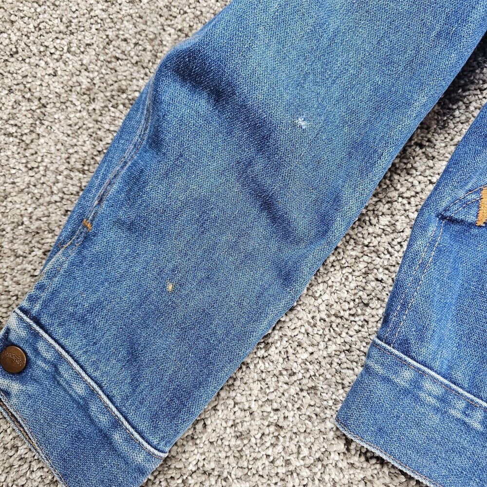 Vintage Wrangler Jacket Mens Small 126NV No Fault Denim Jean 1970s Distress USA - Picture 4 of 12